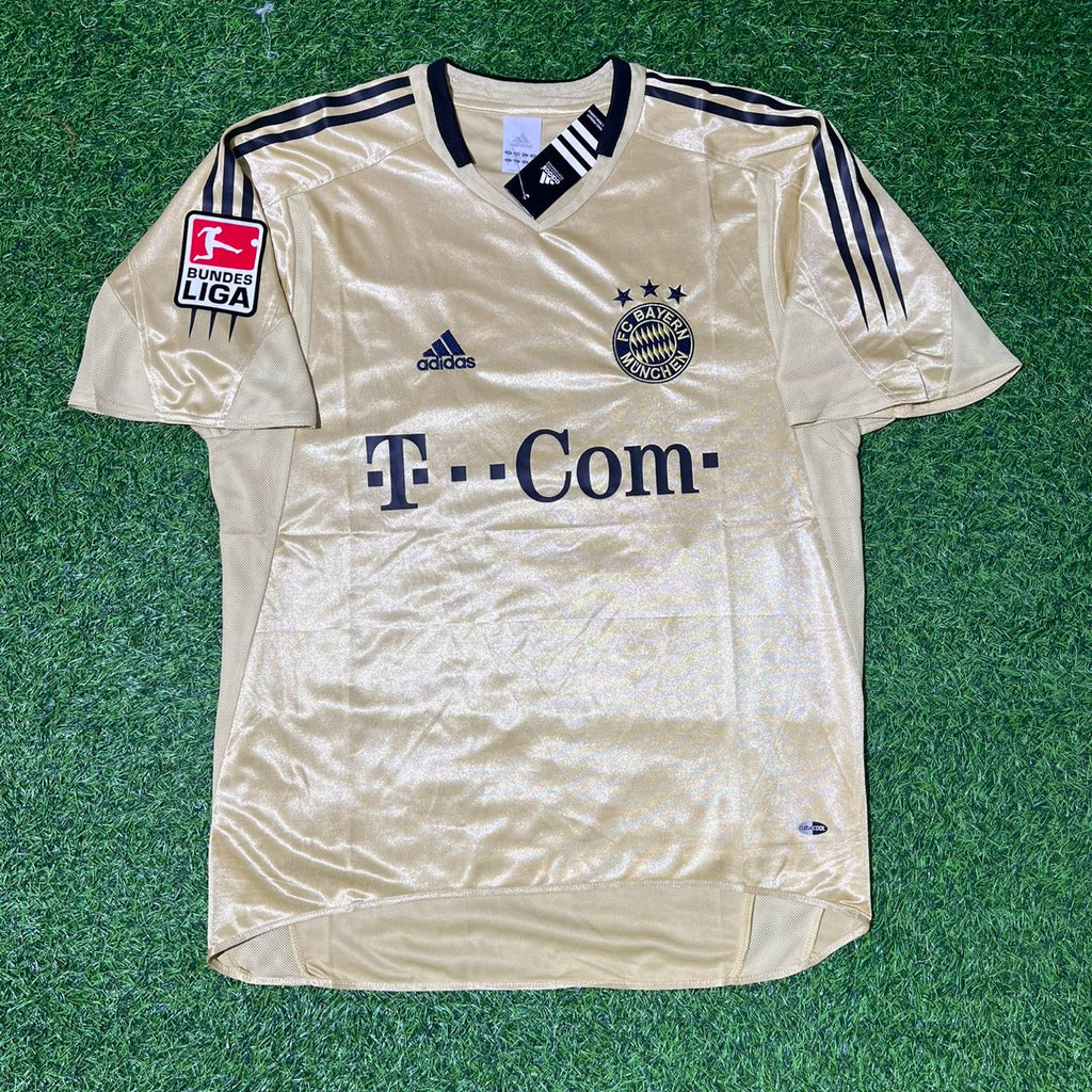 2004/05 München Retro Golden Football Jersey Set – Michael Ballack – Front View