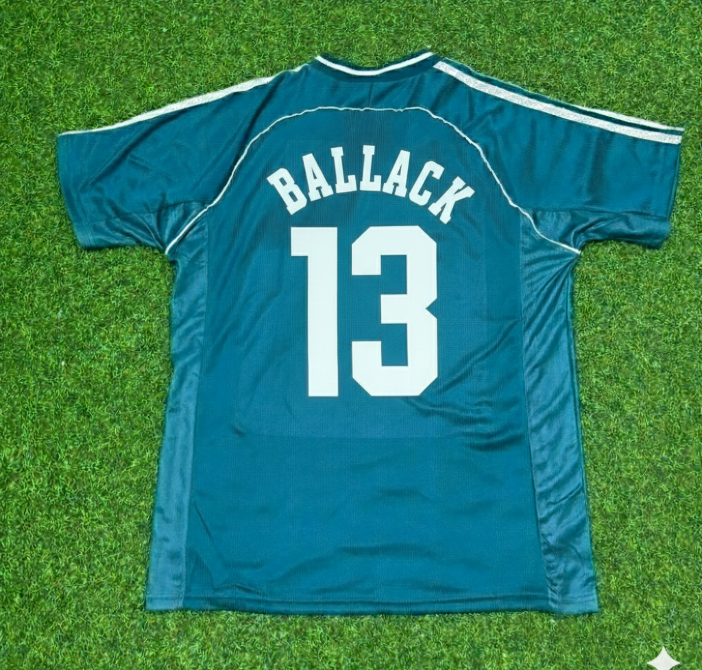 Germany Away Retro Football Jersey – Michael Ballack – Back View