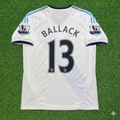 Michael Ballack Chelsea Retro White Football Jersey – Back View