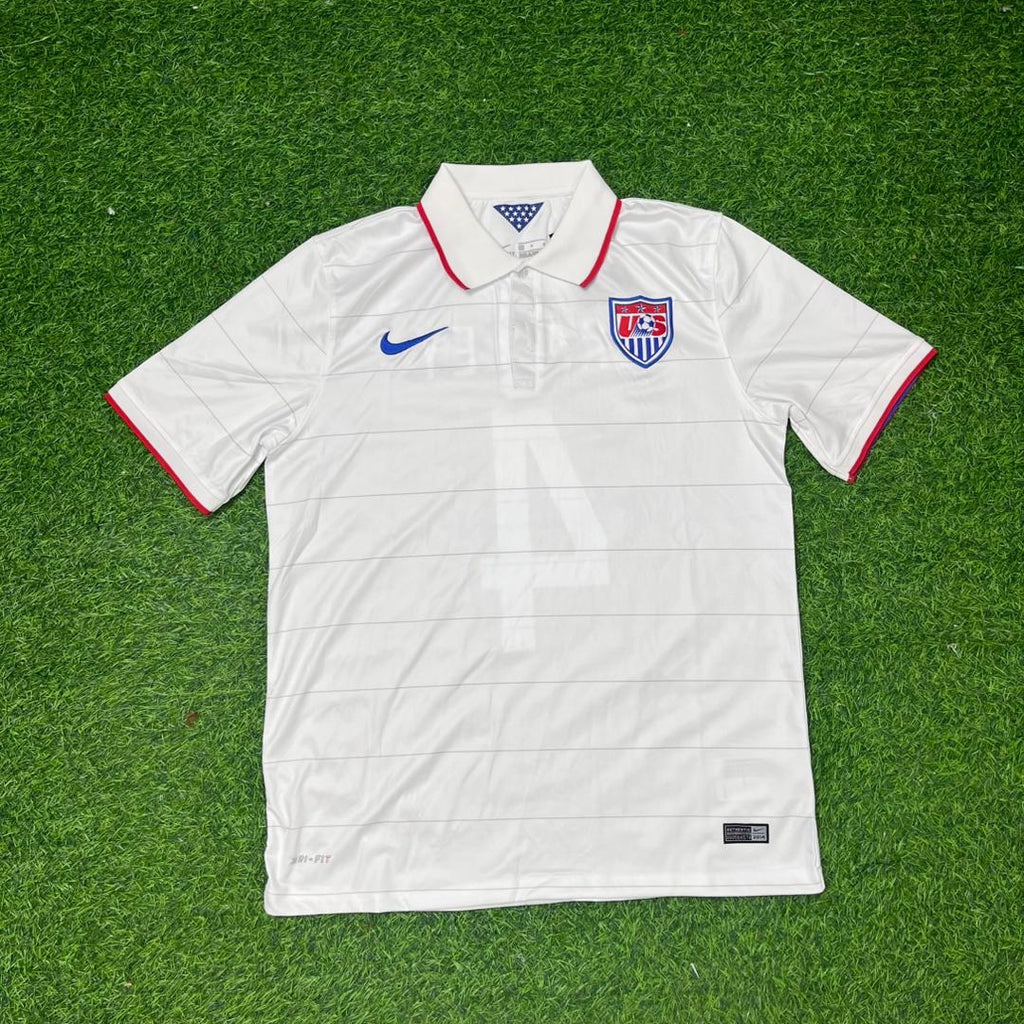 Michael Bradley USA 2014 World Cup White Football Jersey – Front View