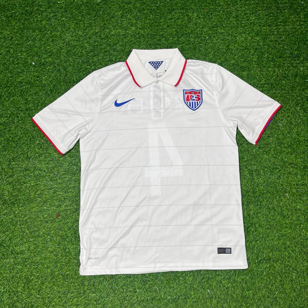 Michael Bradley USA 2014 World Cup White Football Jersey – Front View