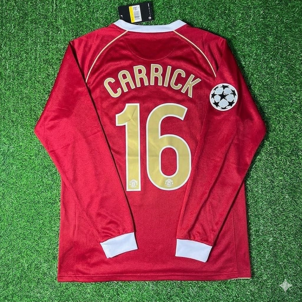 Manchester United 2006 2007 Red Golden Jersey – Michael Carrick #16 – Back View