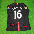 Michael Carrick 2007-2008 Manchester United Black Retro Jersey – Back View