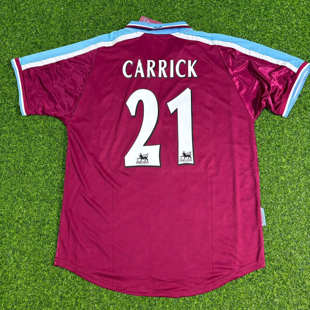 1999/00 Michael Carrick West Ham Home Retro Football Jersey – Back View