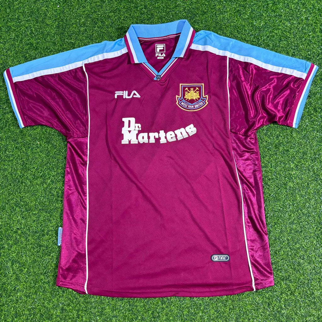 1999/00 Michael Carrick West Ham Home Retro Football Jersey – Front View