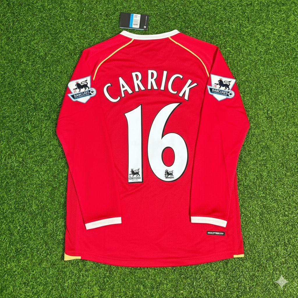 2006/07 Michael Carrick Manchester United Red Football Jersey – Back View