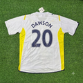 2009 Michael Dawson #20 Tottenham 2010 White Retro Football Jersey – Back View