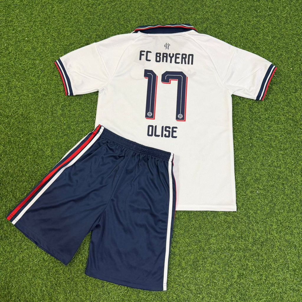 Michael Olise 17 Bayern Munchen 2027 Away New season Kids – Back View