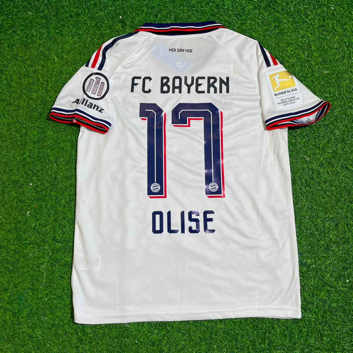 2027 Michael Olise 17 Bayern Munchen Away – Back View