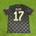 Michael Olise 17 Bayern Munchen Black 2025/2026 Season – Back View