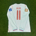 Michael Olise #11 France 2026 World Cup Away Long Sleeve Jersey – Back View