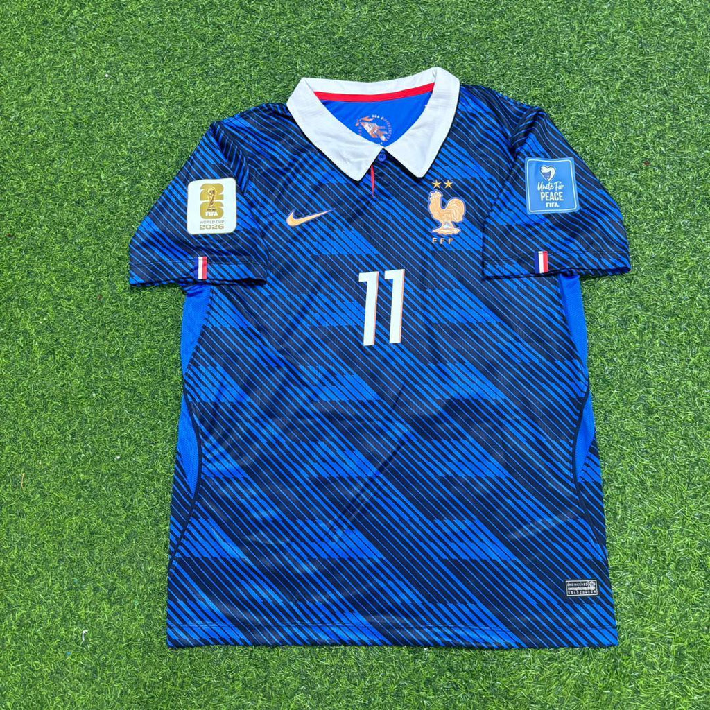 France Home 2026 World Cup Blue Football Jersey – Michael Olise 11- – Front View