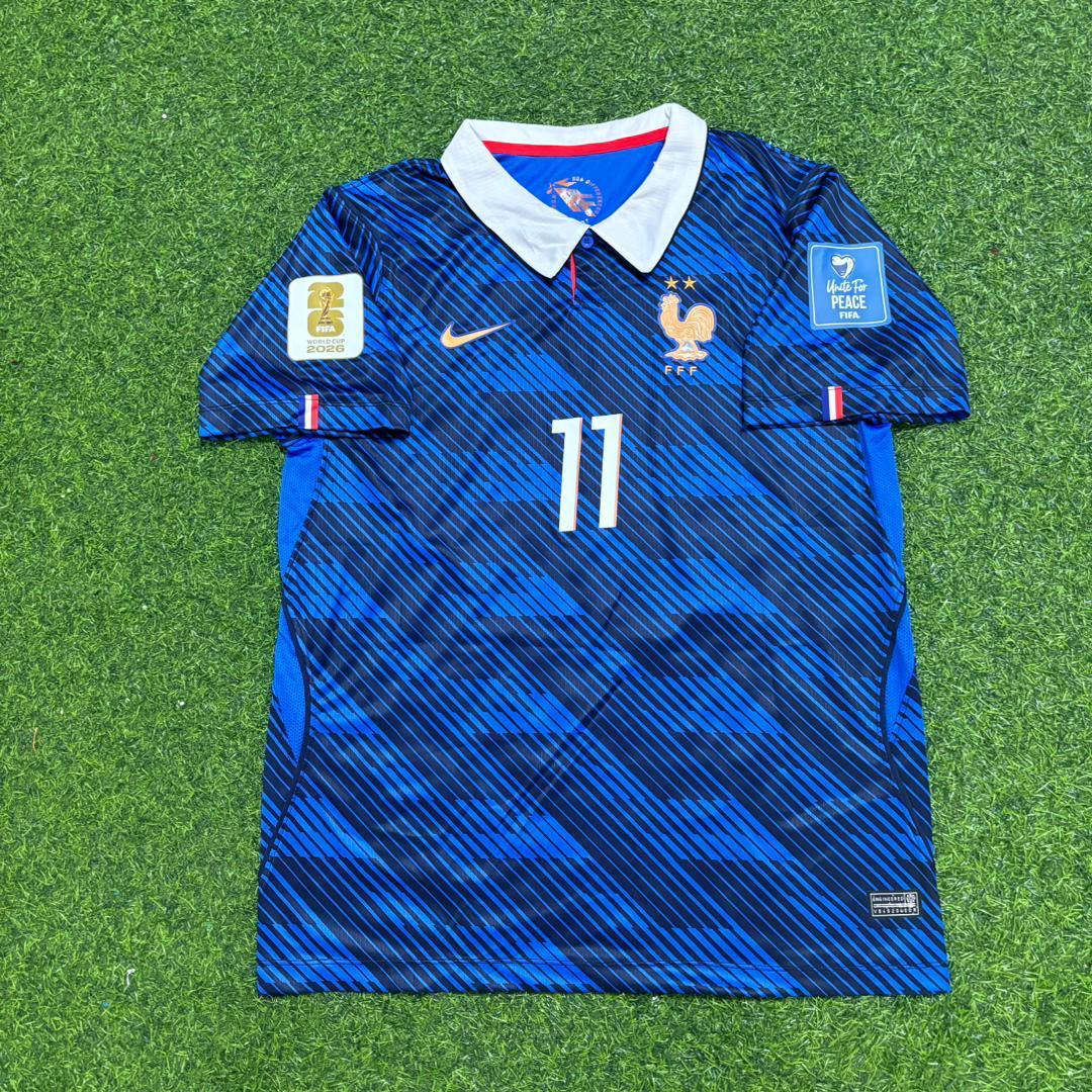 France Home 2026 World Cup Blue Football Jersey – Michael Olise 11- – Front View