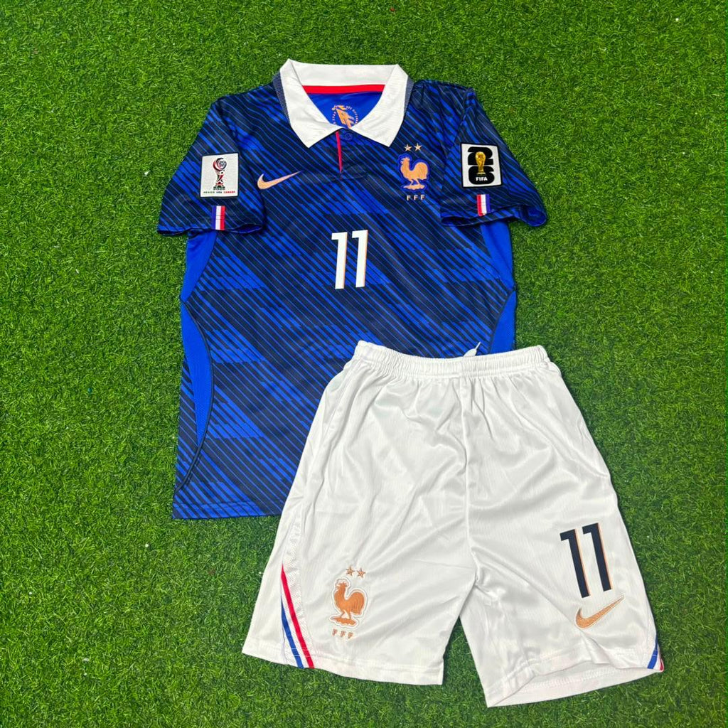 France 2026 World Cup Home Kids Football Jersey – Michael Olise #11 – Front View
