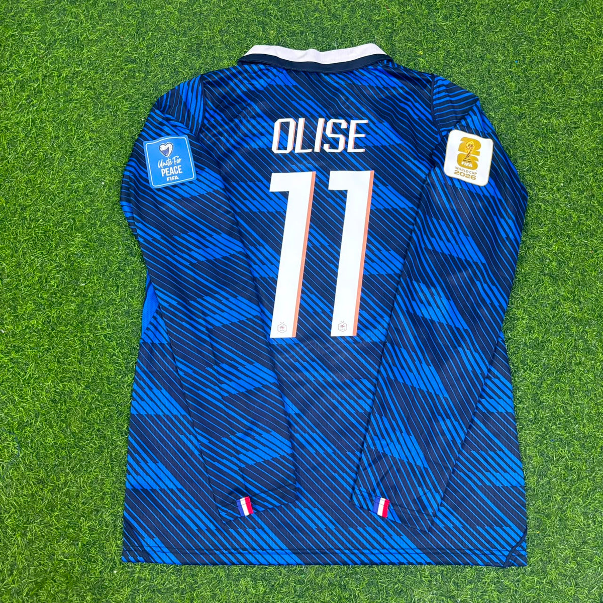Michael Olise France 2026 World Cup Home Long Sleeve Football Jersey – Back View