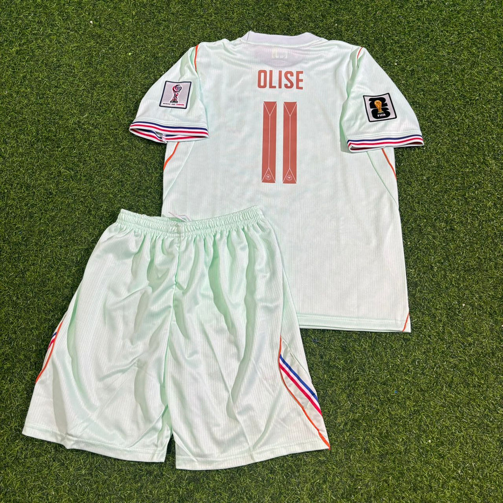 2026 France World Cup Michael Olise #11 Kids Away Football Jersey – Back View