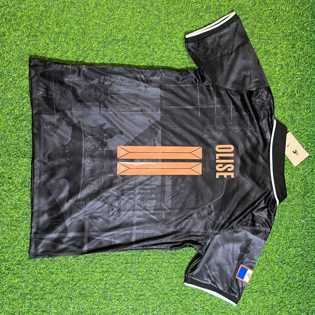 Michael Olise #11 France Black Special Edition Football Jersey – Back View