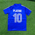 France 1986 World Cup Blue Retro Football Jersey – Michel Platini – Back View