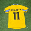 1998/00 Sinisa Mihajlovic Lazio Yellow Retro Football Jersey – Back View