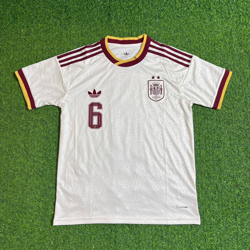 Mikel Merino #6 Spain Two Star 2026 World Cup Champions Away Jersey – Front View