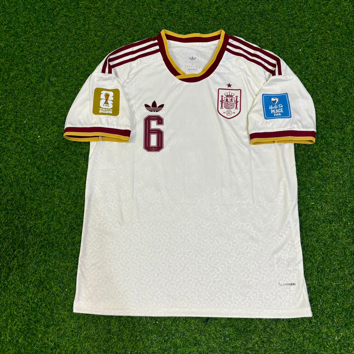 Spain 2026 World Cup Away Football Jersey – Mikel Merino 6- – Front View