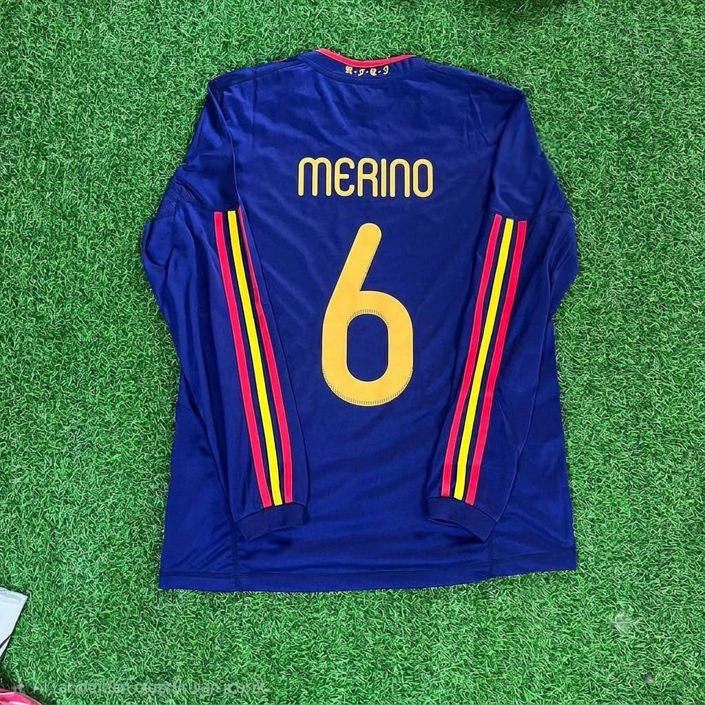 Mikel Merino - Spain Commemorative Retro Football Jersey – Back View