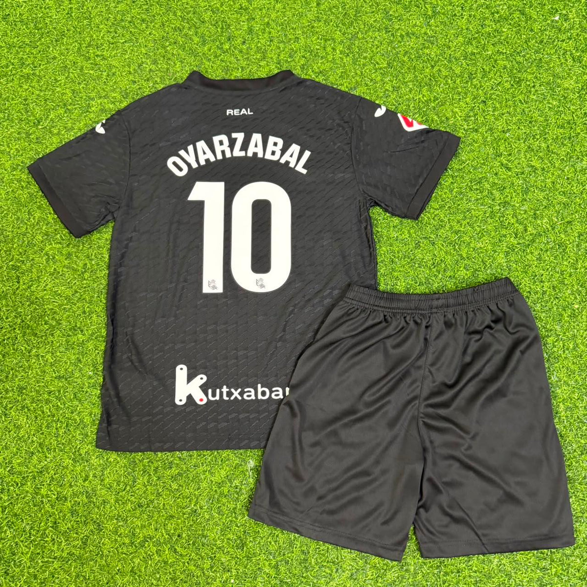 Mikel Oyarzabal Real Sociedad 2027 New Season Away Black Kids Jersey – Back View