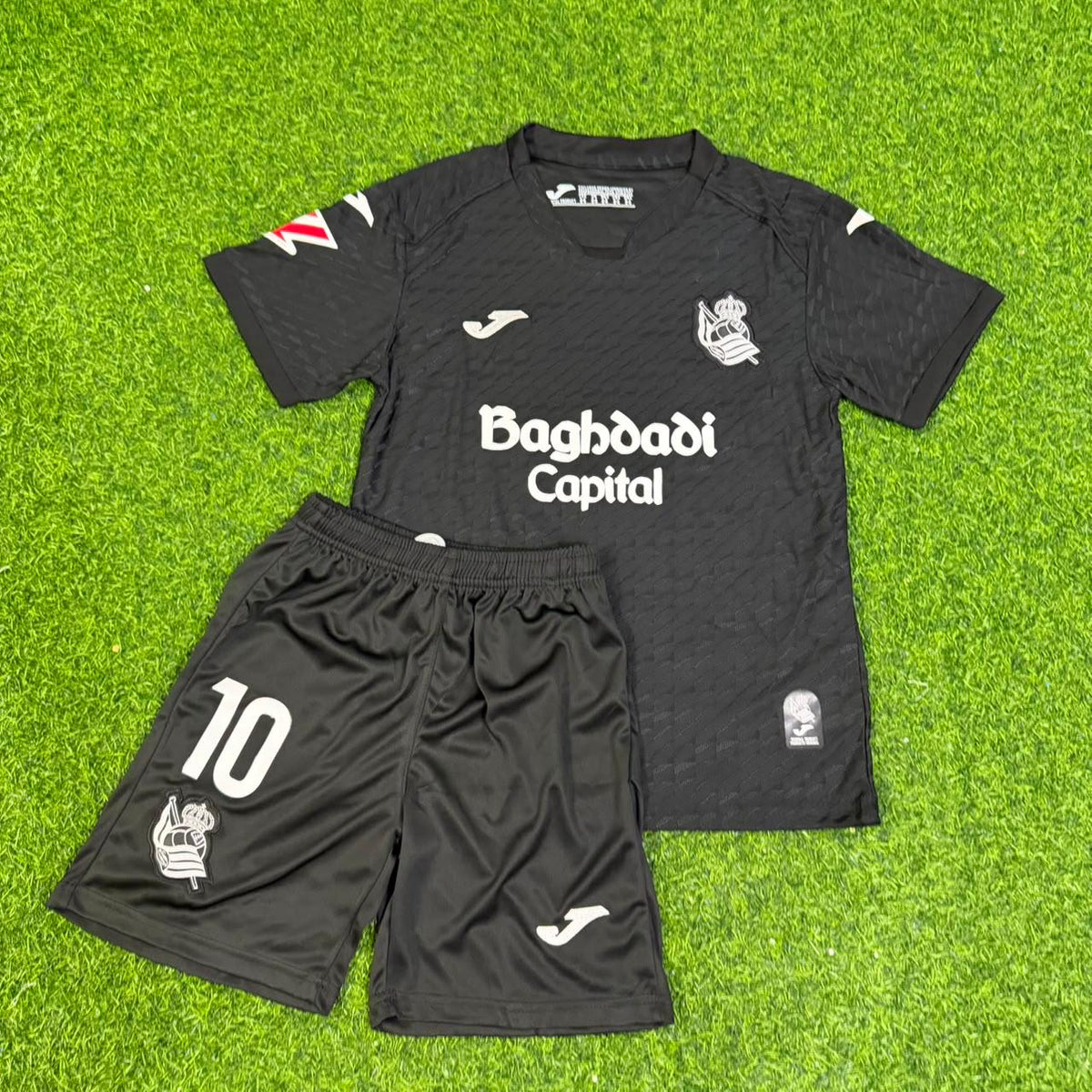 Mikel Oyarzabal Real Sociedad 2027 New Season Away Black Kids Jersey – Front View