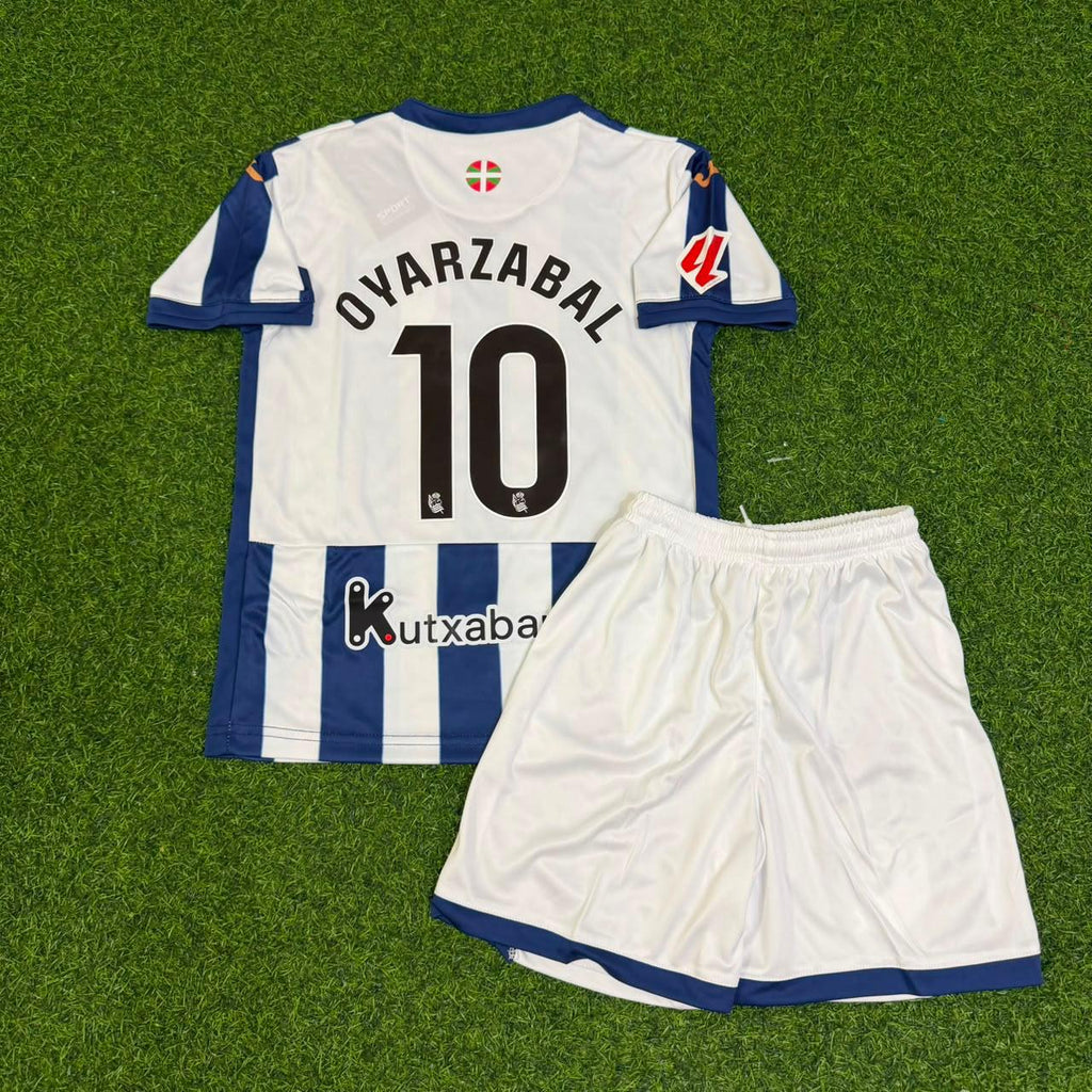 Mikel Oyarzabal Real Sociedad 2027 New Season Home Kids Jersey – Back View