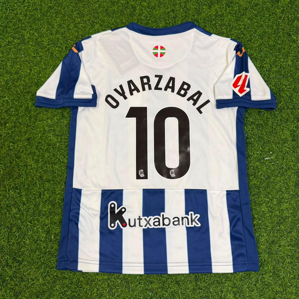 Mikel Oyarzabal Real Sociedad 2027 New Season Home Kids Jersey – Front View