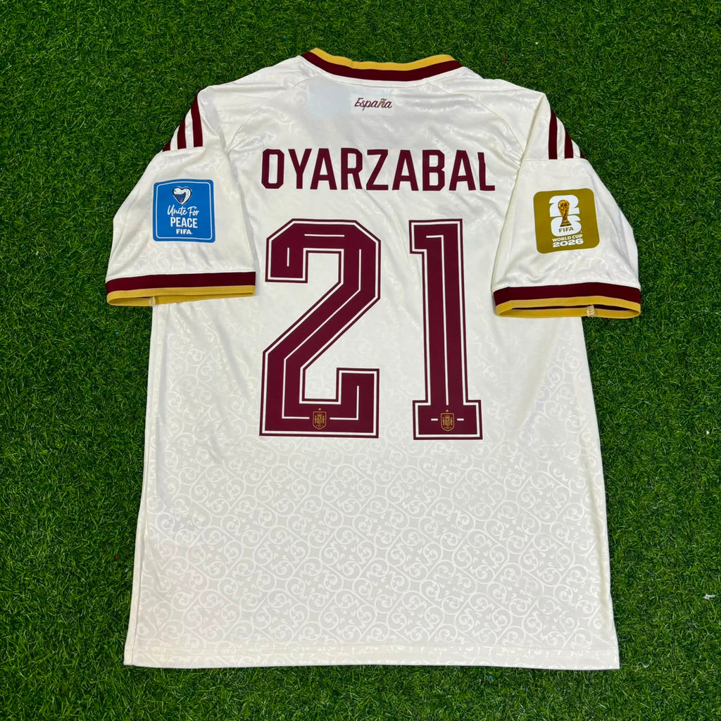 Spain 2026 World Cup Away Football Jersey – Mikel Oyarzabal 21- – Back View