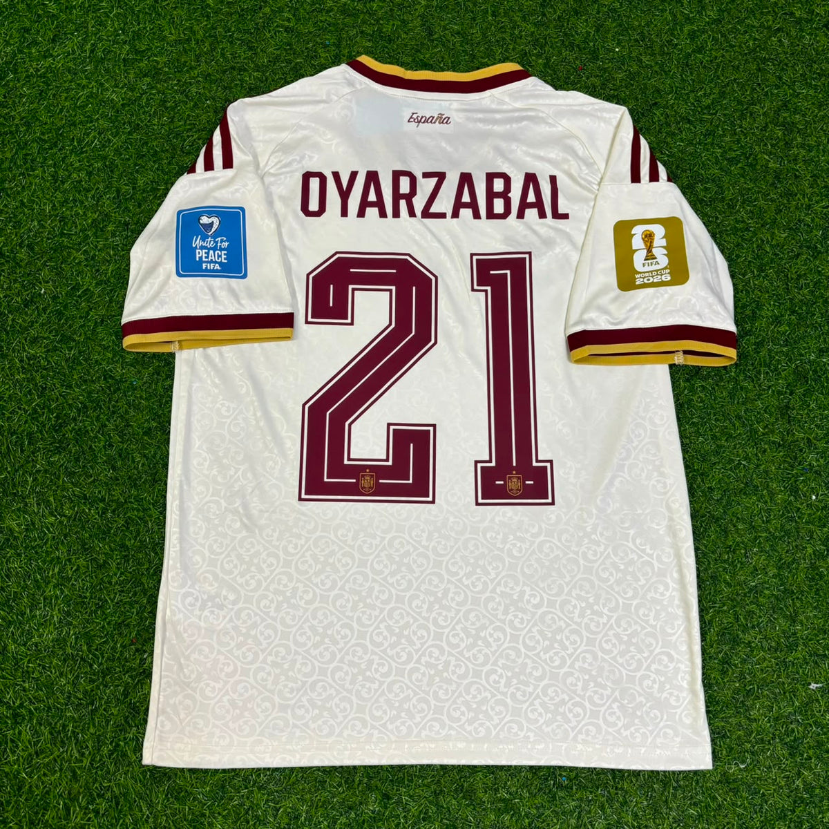 Spain 2026 World Cup Away Football Jersey – Mikel Oyarzabal 21- – Back View