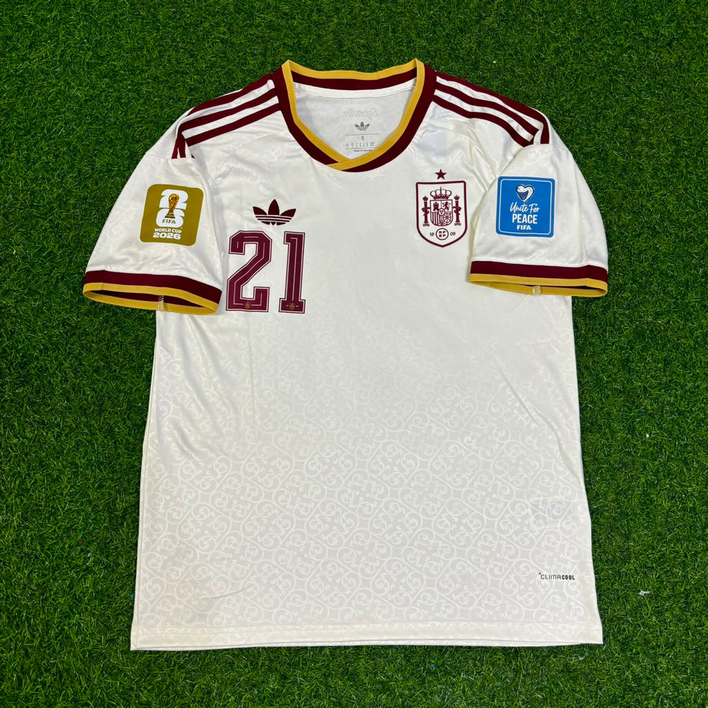 Spain 2026 World Cup Away Football Jersey – Mikel Oyarzabal 21- – Front View