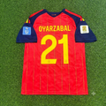 Spain 2026 World Cup Home Football Jersey – Mikel Oyarzabal #21 – Back View
