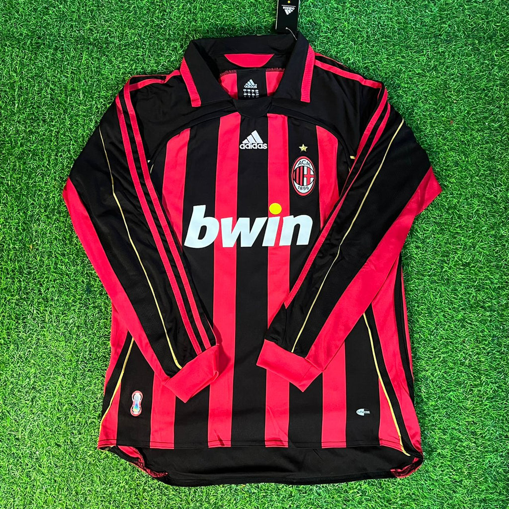 Andrea Pirlo Milan 2006 2007 Retro Long Sleeve Jersey – Front View