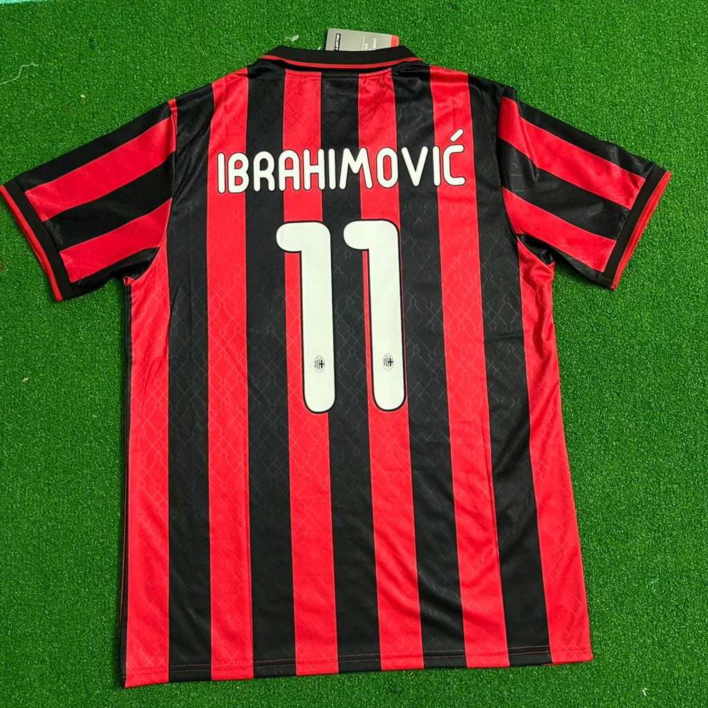 Zlatan Ibrahimovic Milan Retro Soccer Jersey – Back View
