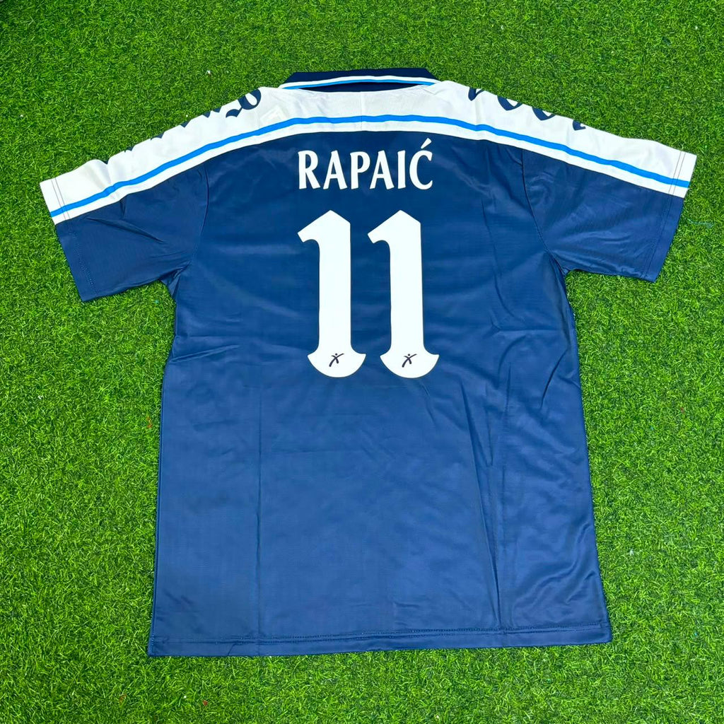 Milan Rapaic Perugia Retro Blue Football Jersey – Back View