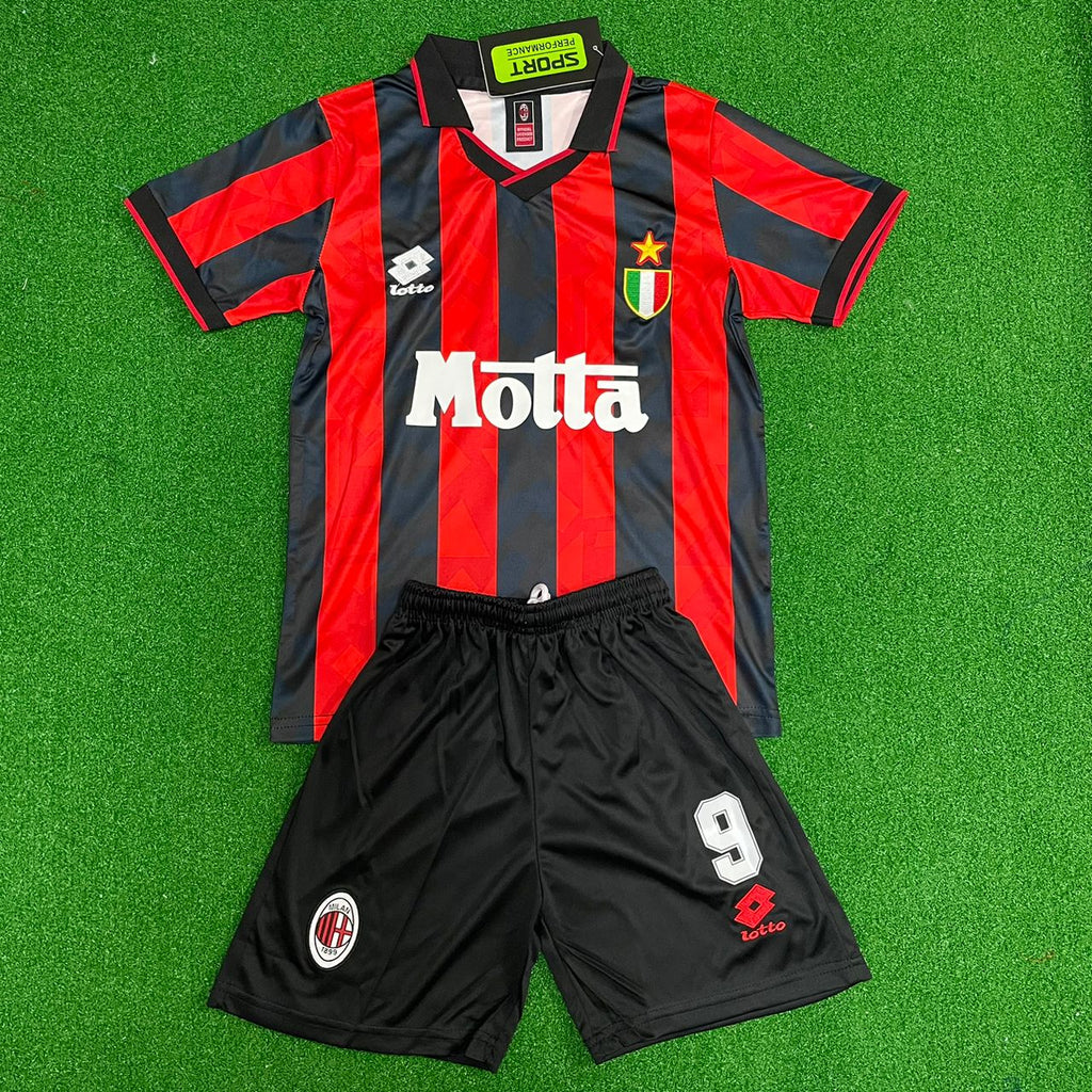 Marco van Basten Milan Retro Kids Kit – Front View