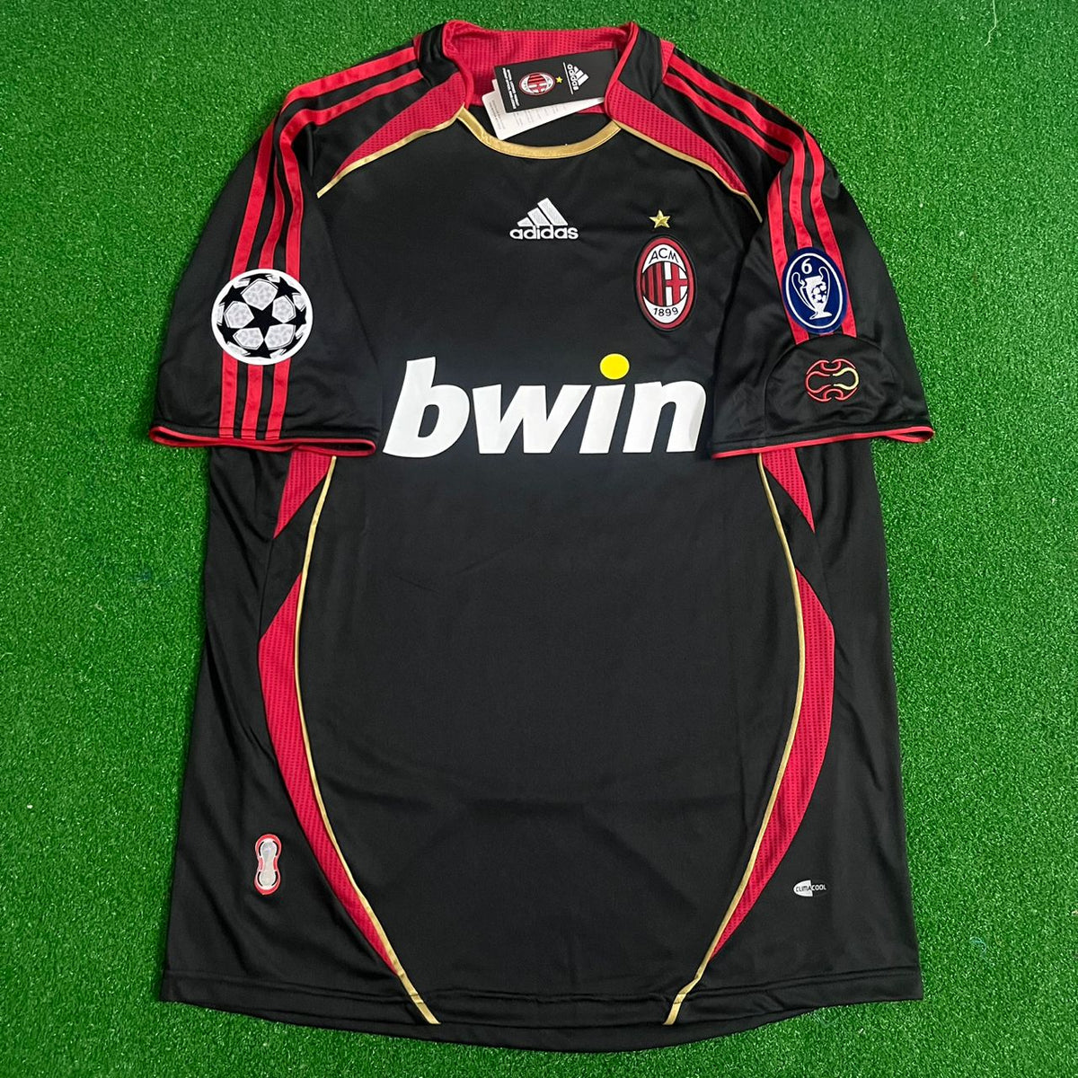 Gennaro Gattuso Milan 2006 2007 Black Retro Jersey – Front View