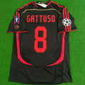 Gennaro Gattuso Milan 2006 2007 Black Retro Jersey – Back View