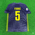 2017/18 Miralem Pjanić #5 Juventus Retro Home Football Jersey – Back View