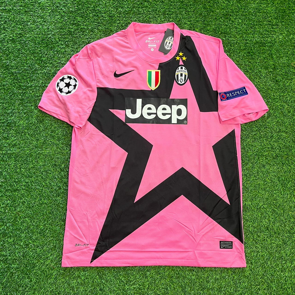 Mirko Vucinic Juventus Pink 2012 2013 Season Retro Jersey – Front View