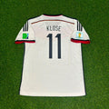 Miroslav Klose Germany 2014 World Cup White Retro Football Jersey – Back View