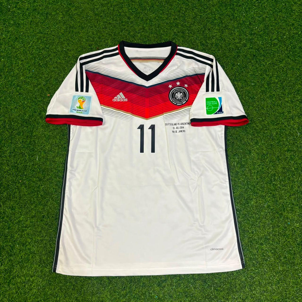Miroslav Klose Germany 2014 World Cup White Retro Football Jersey – Front View
