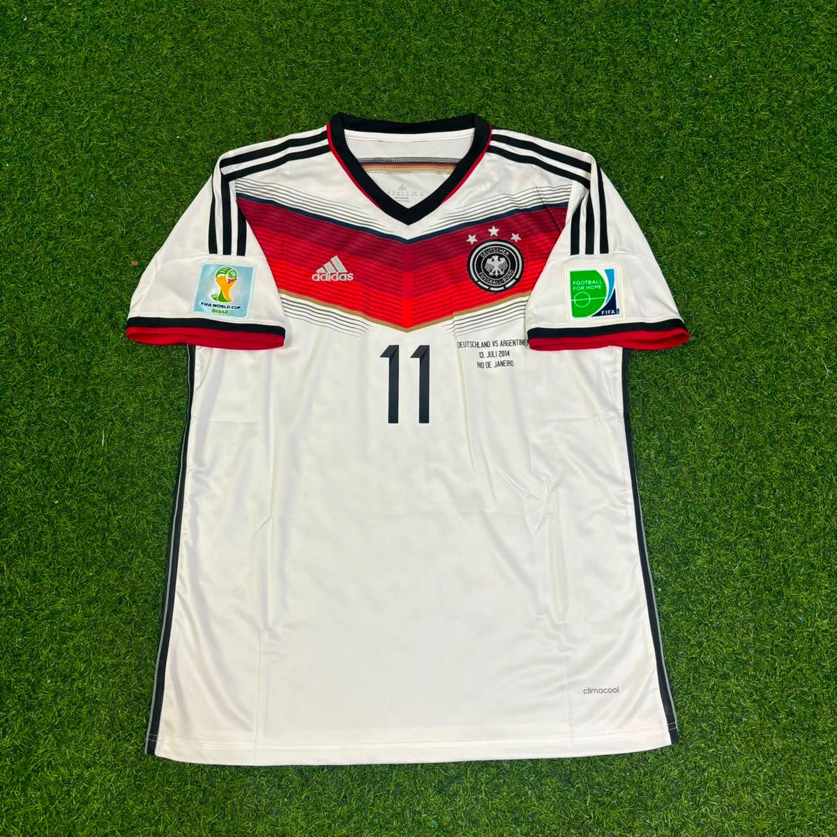 Miroslav Klose Germany 2014 World Cup White Retro Football Jersey – Front View