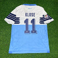 Miroslav Klose #11 Lazio White Blue Retro Home Football Jersey – Back View