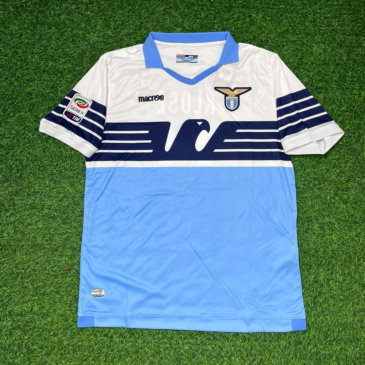 Miroslav Klose #11 Lazio White Blue Retro Home Football Jersey – Front View