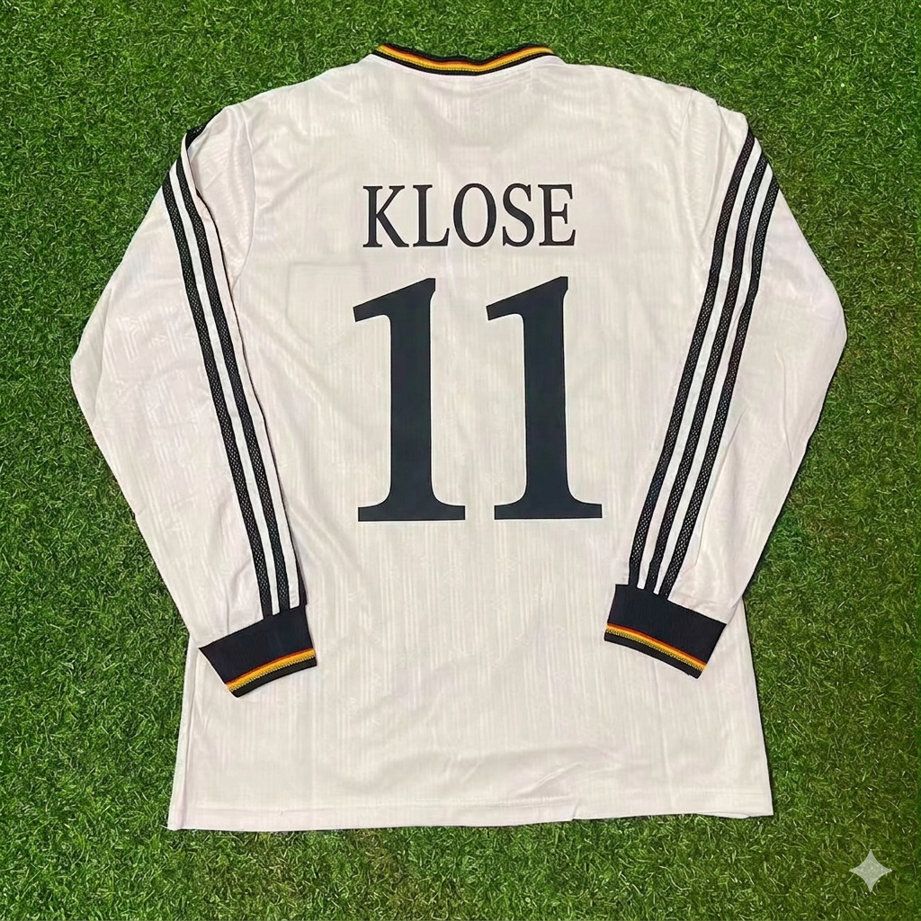 Germany Long Sleeve Retro Football Jersey – Miroslav Klose #11 – Back View