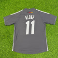 Miroslav Klose Germany 2002 World Cup Gray Special Retro Football Jersey – Back View