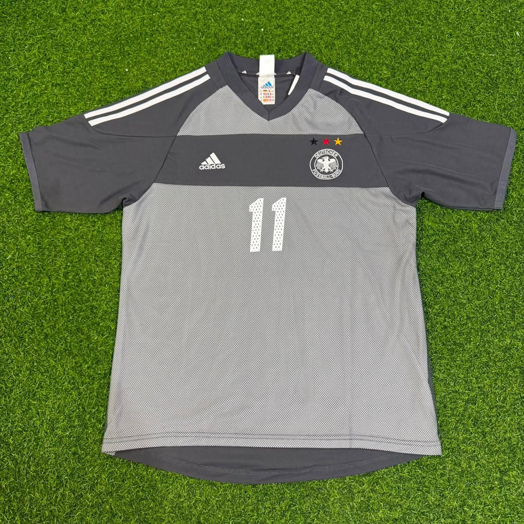 Miroslav Klose Germany 2002 World Cup Gray Special Retro Football Jersey – Front View